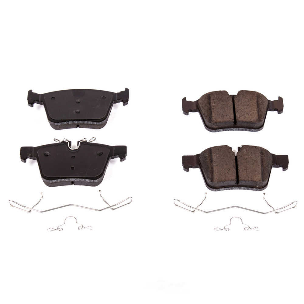 POWER STOP - Power Stop - Rear Z17 Low-Dust Ceramic Brake Pads with Hardware (Rear) - PWS 17-1821