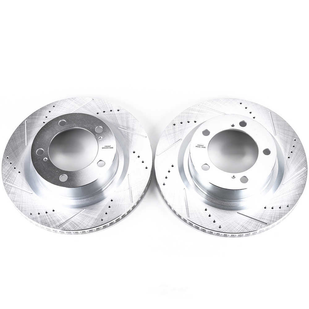 POWER STOP - Power Stop - Front Drilled, Slotted and Zinc Plated Brake Rotor Pair - C (Front) - PWS JBR1309XPR