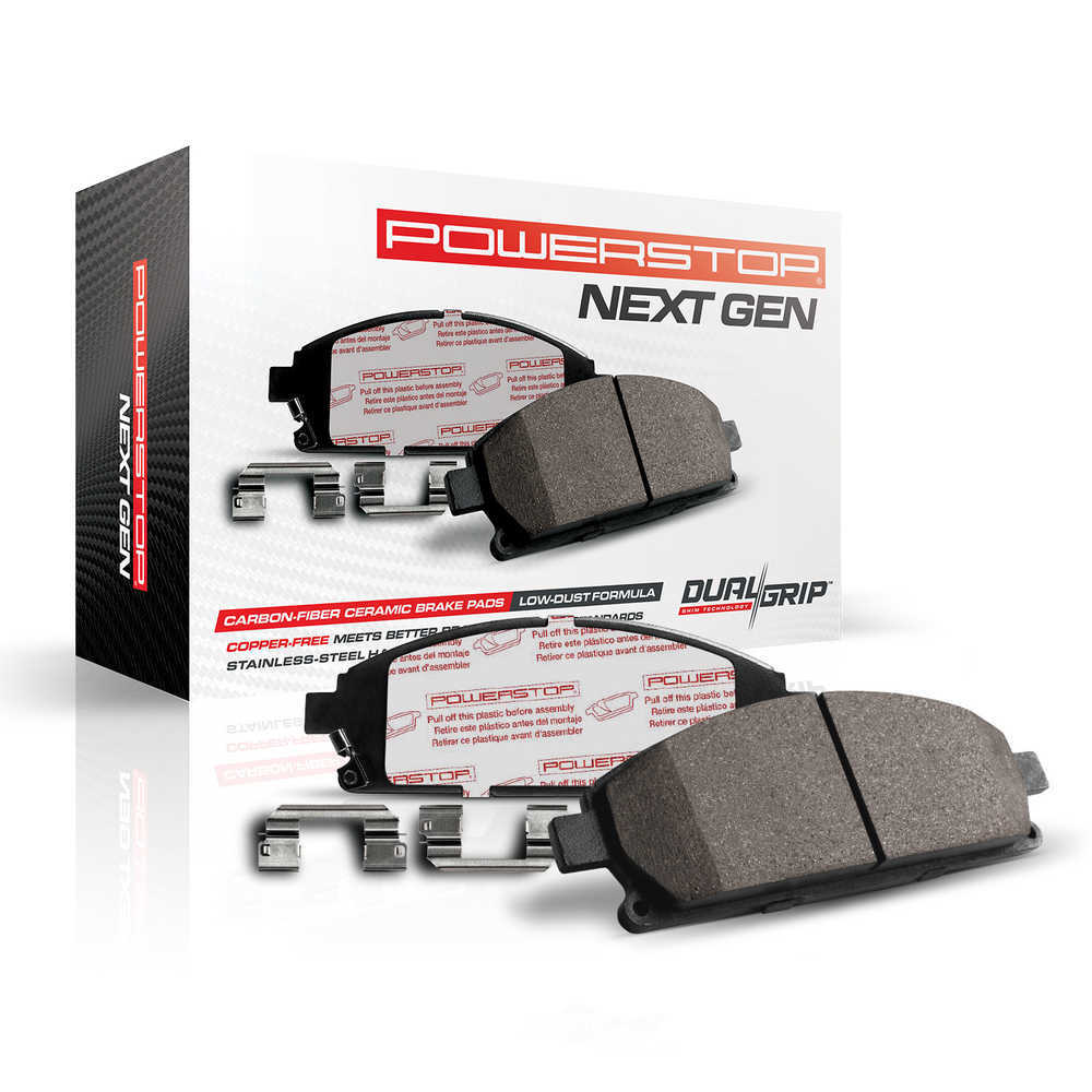 POWER STOP - Power Stop - Rear Next Gen Carbon Fiber-Ceramic Brake Pads with Hardware (Rear) - PWS NXT-1281