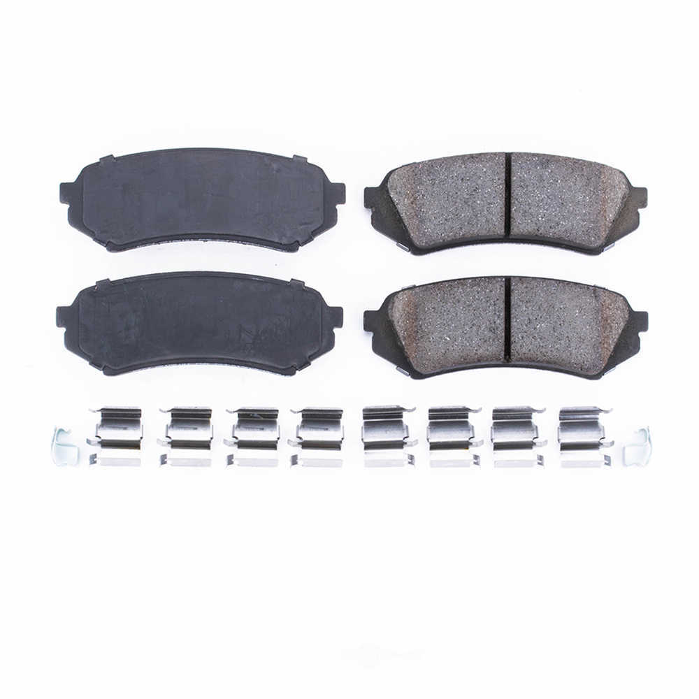 POWER STOP - Power Stop - Rear Z17 Low-Dust Ceramic Brake Pads with Hardware (Rear) - PWS 17-773