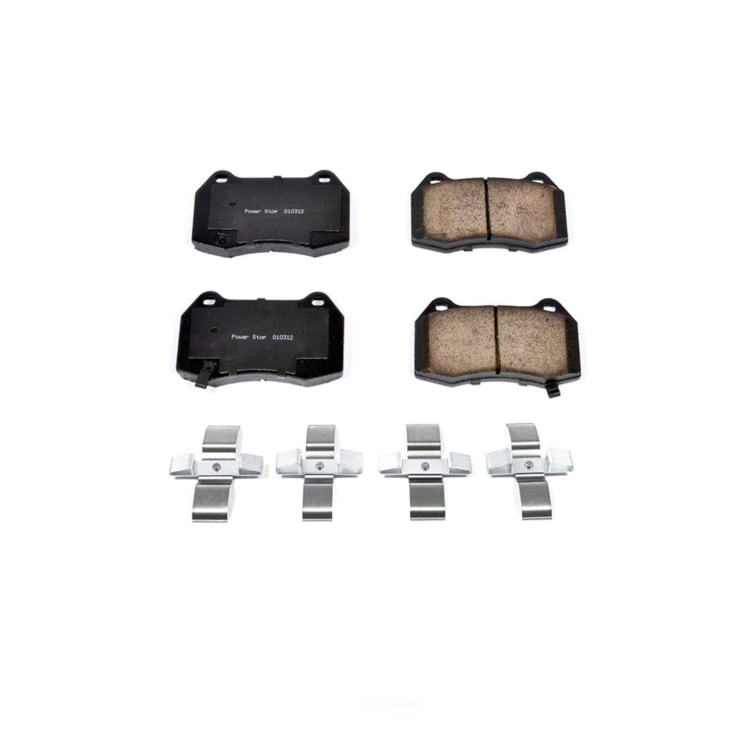 POWER STOP - Power Stop - Front Z17 Low-Dust Ceramic Brake Pads with Hardware (Front) - PWS 17-960