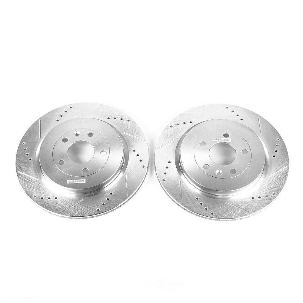 POWER STOP - Power Stop - Rear Drilled, Slotted and Zinc Plated Brake Rotor Pair - Co (Rear) - PWS AR85142XPR