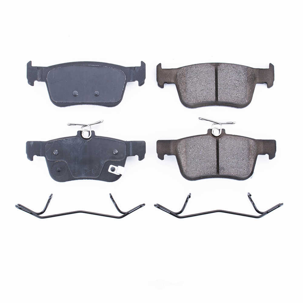 POWER STOP - Power Stop - Rear Z17 Low-Dust Ceramic Brake Pads with Hardware (Rear) - PWS 17-1878