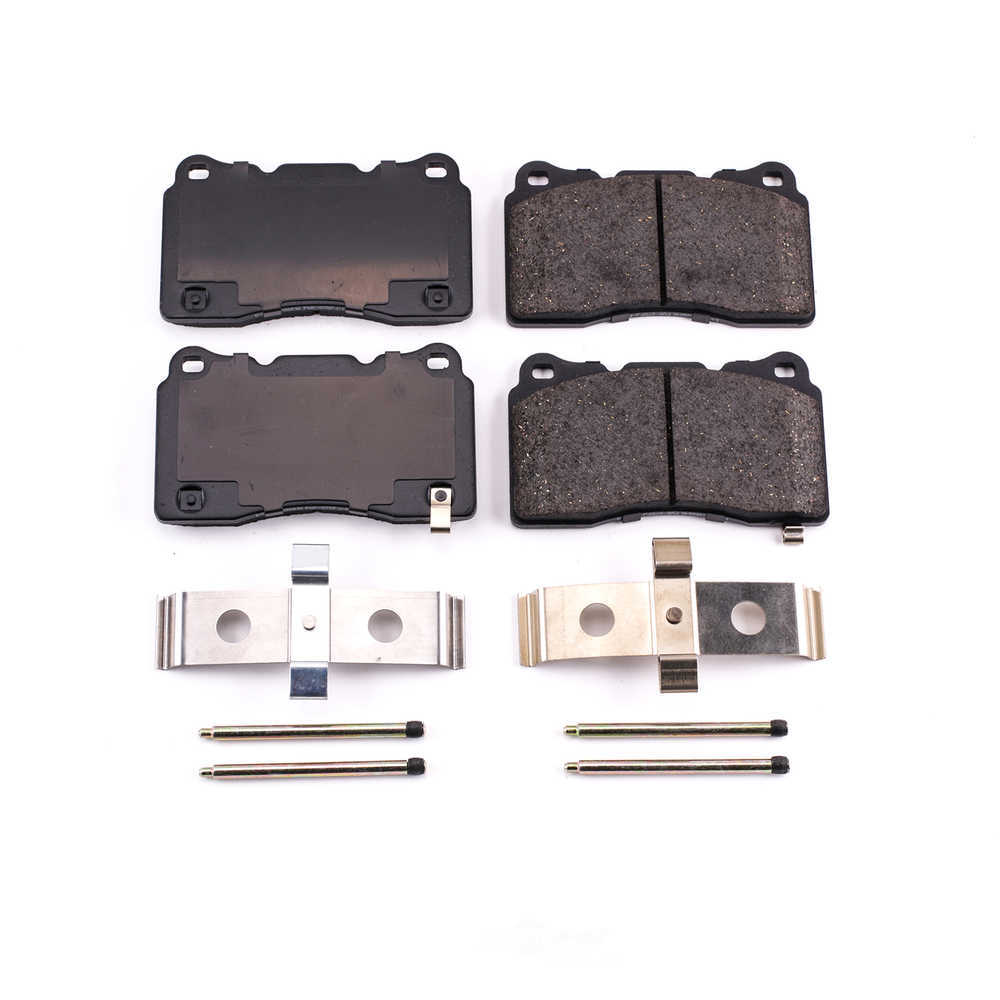 POWER STOP - Power Stop - Z17 Low-Dust Ceramic Brake Pads with Hardware (Front) - PWS 17-1001