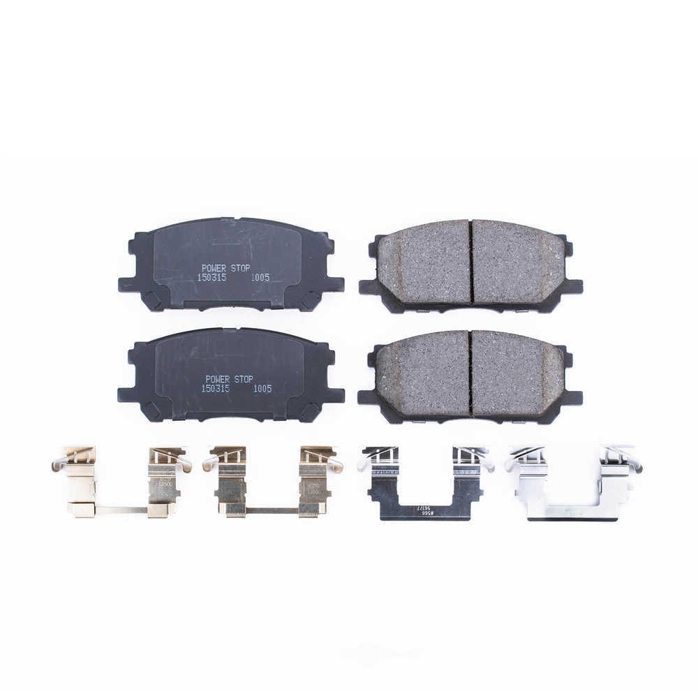 POWER STOP - Power Stop - Front Z17 Low-Dust Ceramic Brake Pads with Hardware (Front) - PWS 17-1005