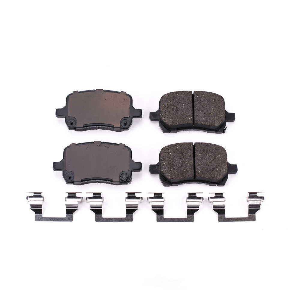 POWER STOP - Power Stop - Front Z17 Low-Dust Ceramic Brake Pads with Hardware (Front) - PWS 17-1028