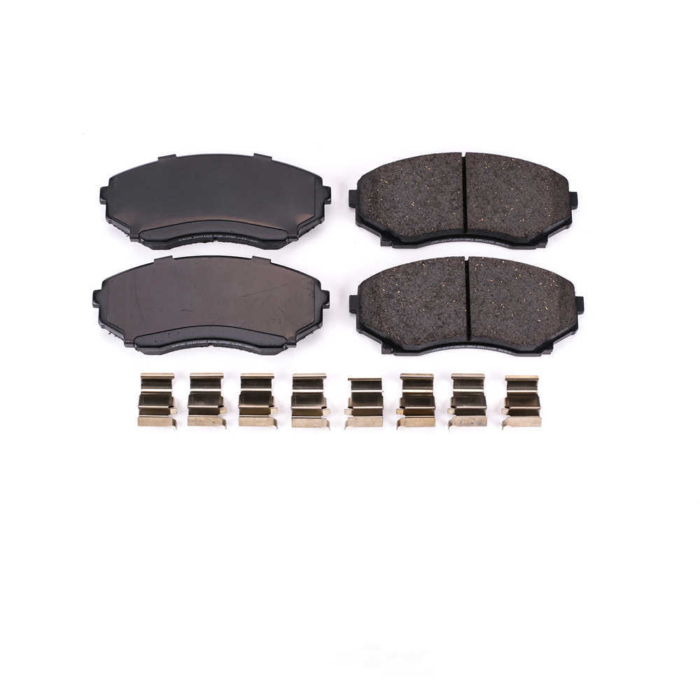 POWER STOP - Power Stop - Front Z17 Low-Dust Ceramic Brake Pads with Hardware (Front) - PWS 17-1038