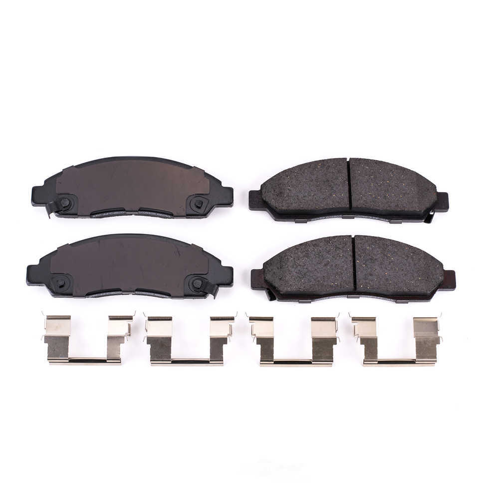 POWER STOP - Power Stop - Front Z17 Low-Dust Ceramic Brake Pads with Hardware (Front) - PWS 17-1039