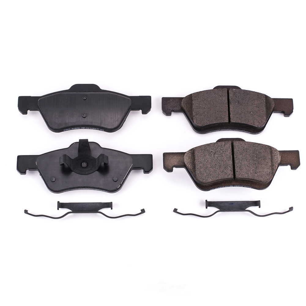 POWER STOP - Power Stop - Front Z17 Low-Dust Ceramic Brake Pads with Hardware (Front) - PWS 17-1047