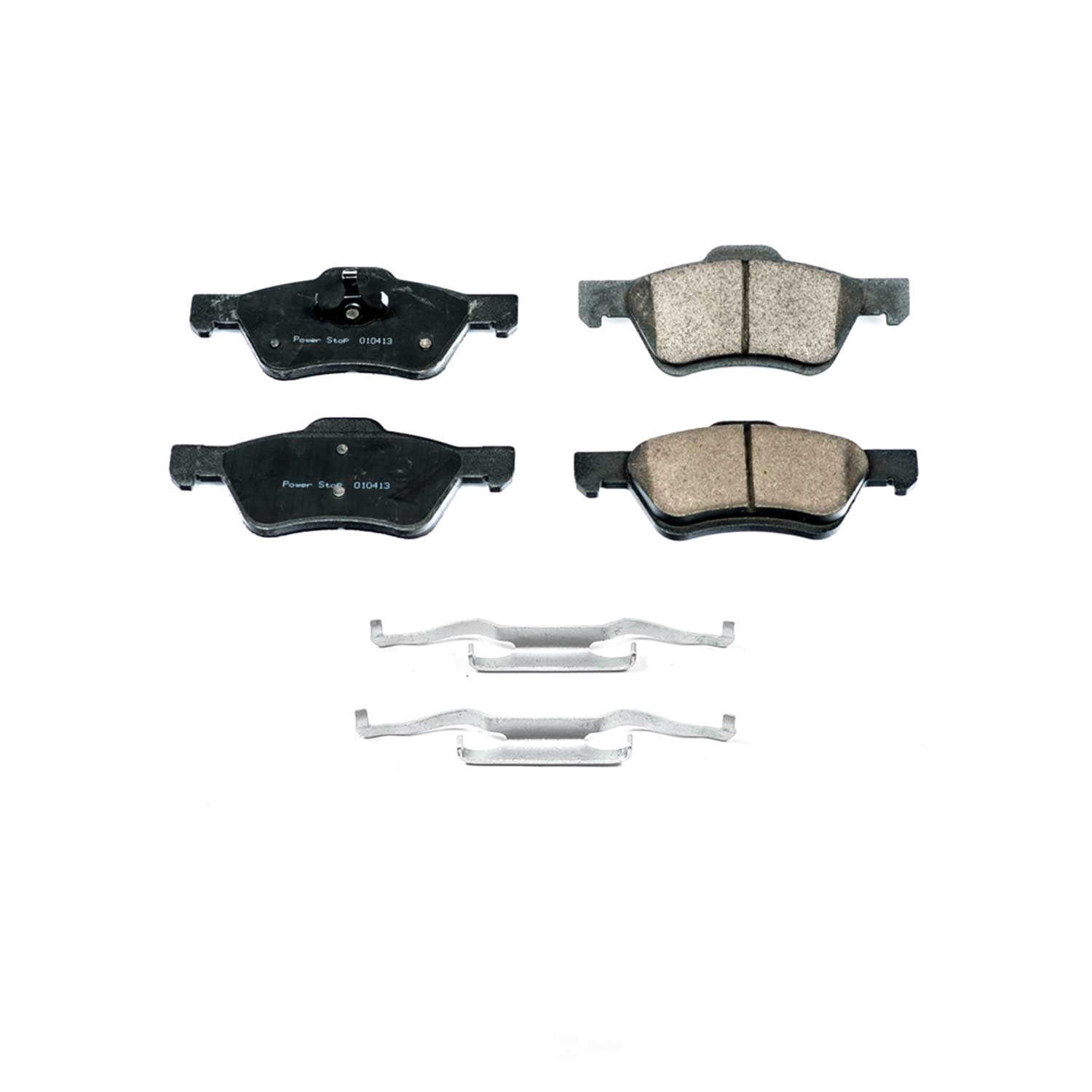 POWER STOP - Power Stop - Front Z17 Low-Dust Ceramic Brake Pads with Hardware (Front) - PWS 17-1047C