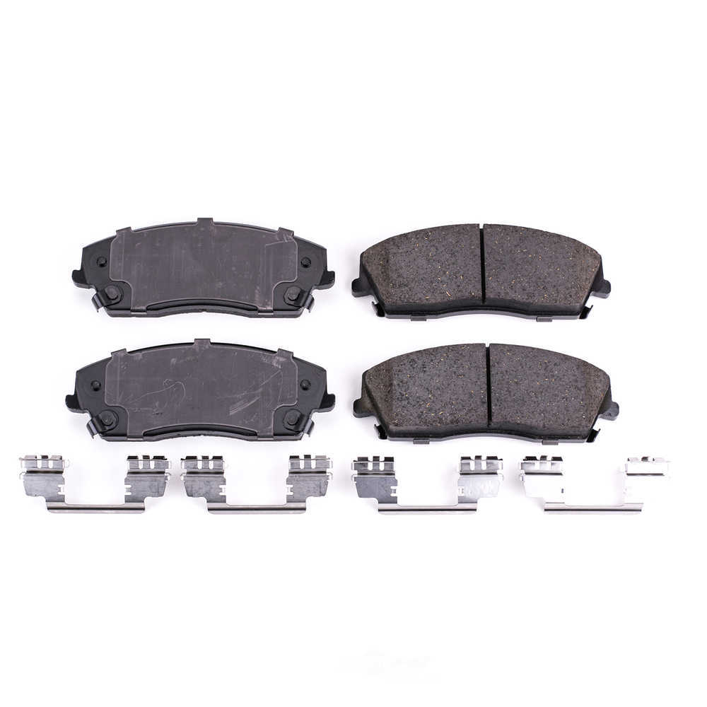 POWER STOP - Power Stop - Front Z17 Low-Dust Ceramic Brake Pads with Hardware (Front) - PWS 17-1056
