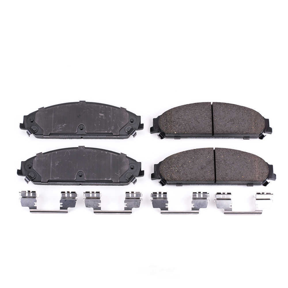 POWER STOP - Power Stop - Front Z17 Low-Dust Ceramic Brake Pads with Hardware (Front) - PWS 17-1058