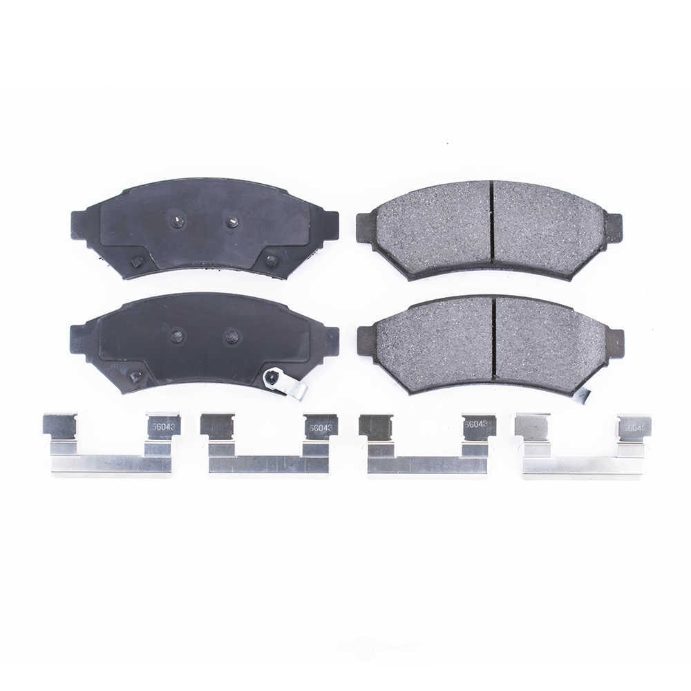 POWER STOP - Power Stop - Front Z17 Low-Dust Ceramic Brake Pads with Hardware (Front) - PWS 17-1075