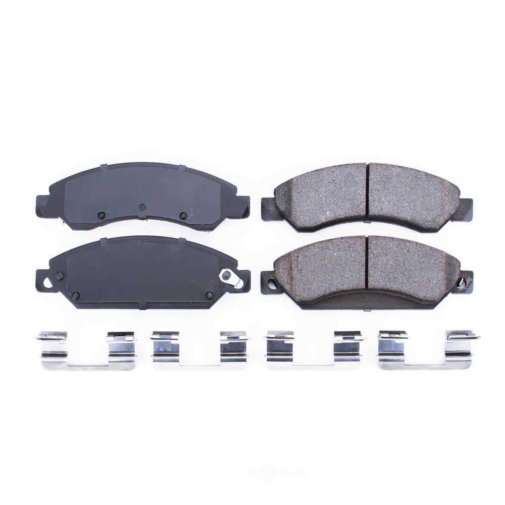 POWER STOP - Power Stop - Front Z17 Low-Dust Ceramic Brake Pads with Hardware (Front) - PWS 17-1092