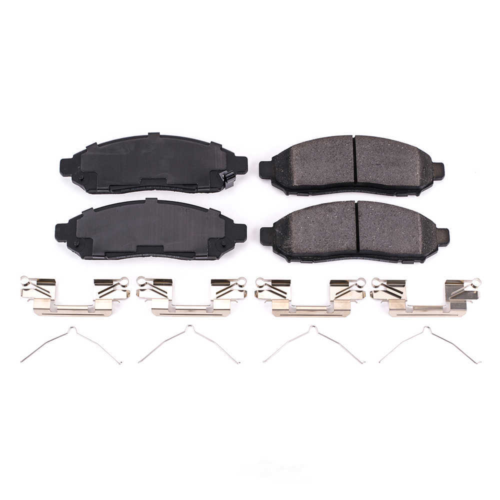 POWER STOP - Power Stop - Front Z17 Low-Dust Ceramic Brake Pads with Hardware (Front) - PWS 17-1094