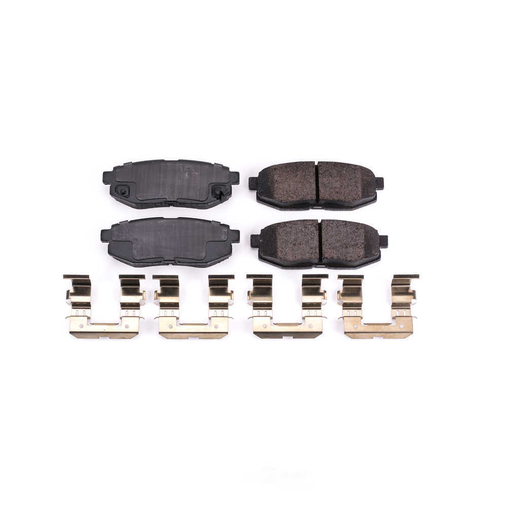POWER STOP - Power Stop - Rear Z17 Low-Dust Ceramic Brake Pads with Hardware (Rear) - PWS 17-1124