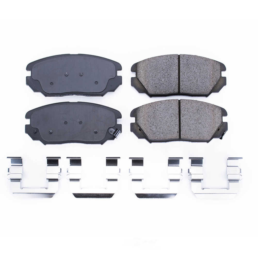 POWER STOP - Power Stop - Front Z17 Low-Dust Ceramic Brake Pads with Hardware (Front) - PWS 17-1125