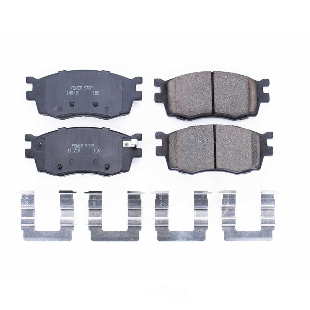 POWER STOP - Power Stop - Front Z17 Low-Dust Ceramic Brake Pads with Hardware (Front) - PWS 17-1156