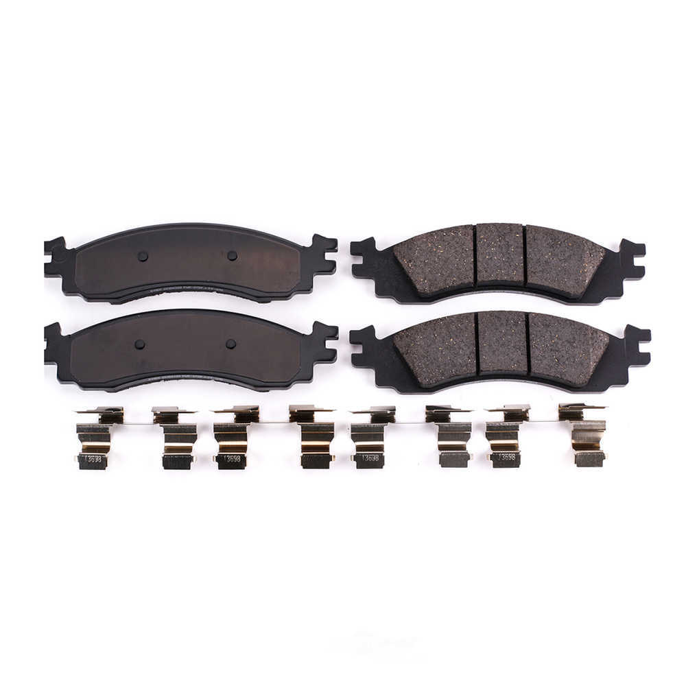 POWER STOP - Power Stop - Front Z17 Low-Dust Ceramic Brake Pads with Hardware (Front) - PWS 17-1158