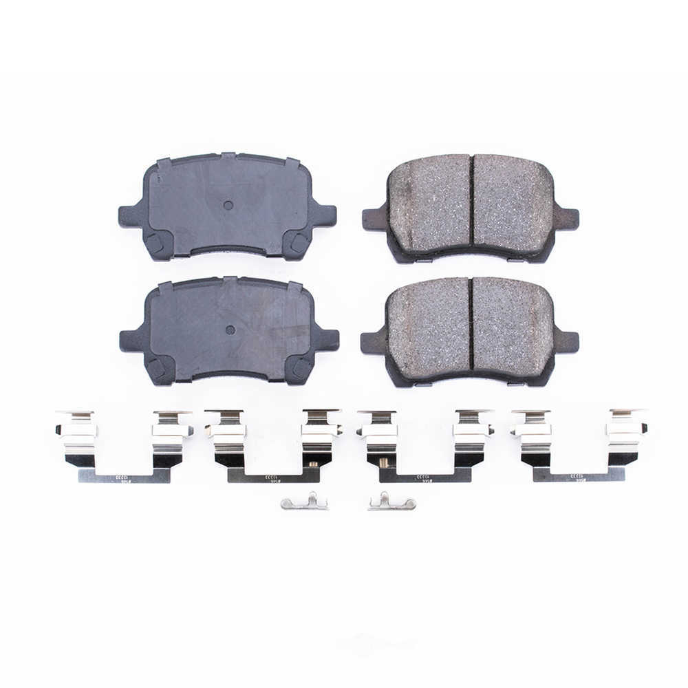 POWER STOP - Power Stop - Front Z17 Low-Dust Ceramic Brake Pads with Hardware (Front) - PWS 17-1160