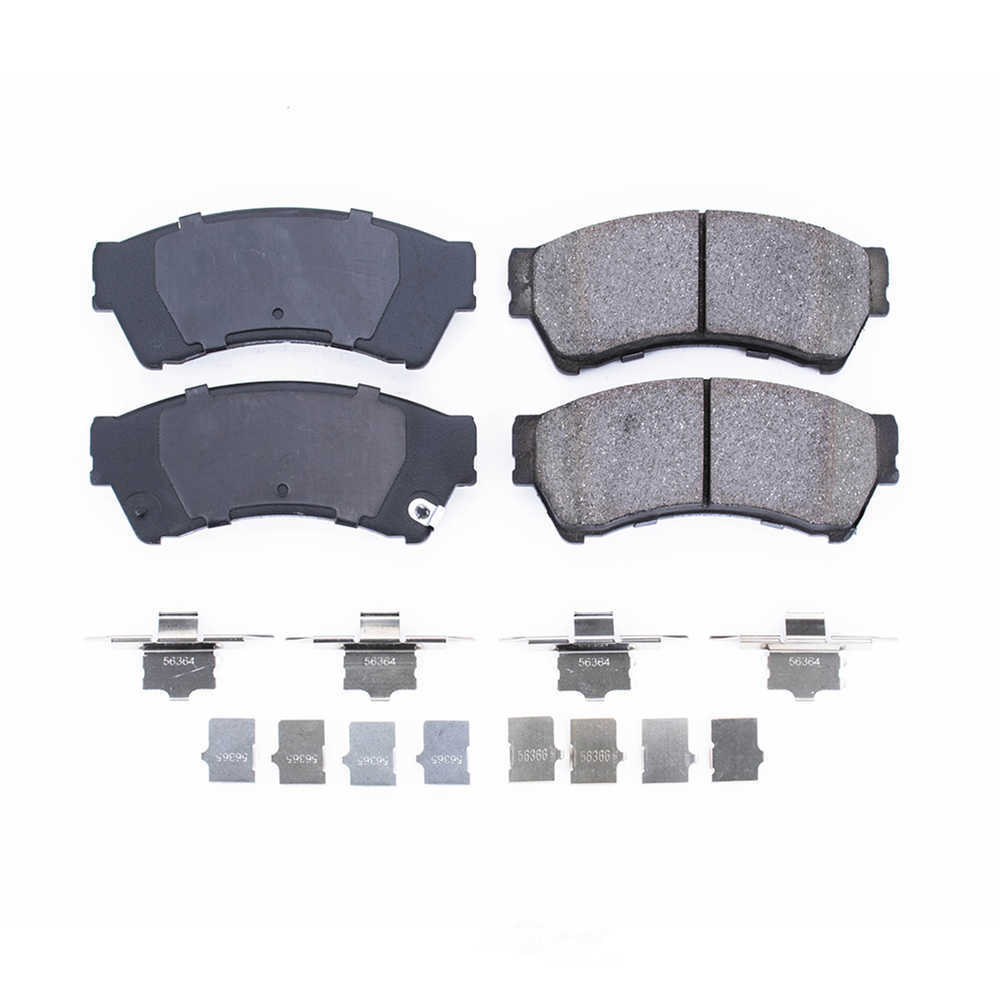 POWER STOP - Power Stop - Front Z17 Low-Dust Ceramic Brake Pads with Hardware (Front) - PWS 17-1164
