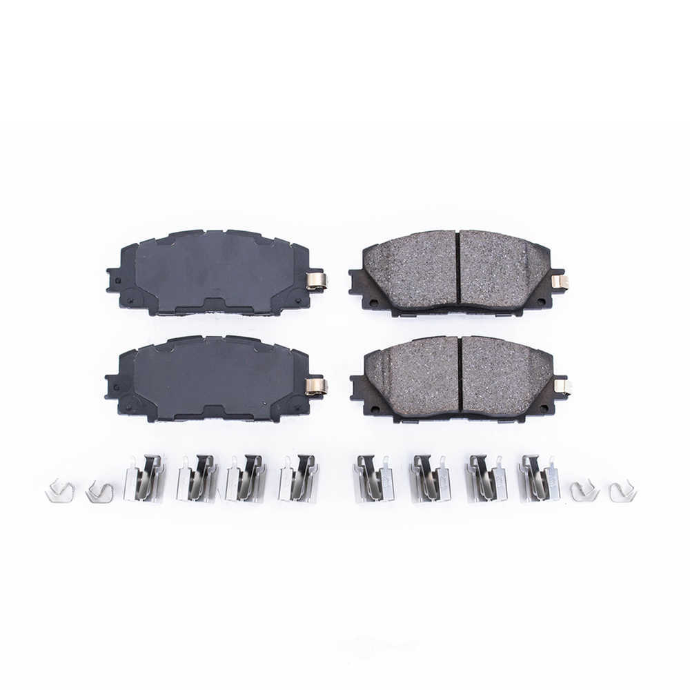 POWER STOP - Power Stop - Front Z17 Low-Dust Ceramic Brake Pads with Hardware (Front) - PWS 17-1184