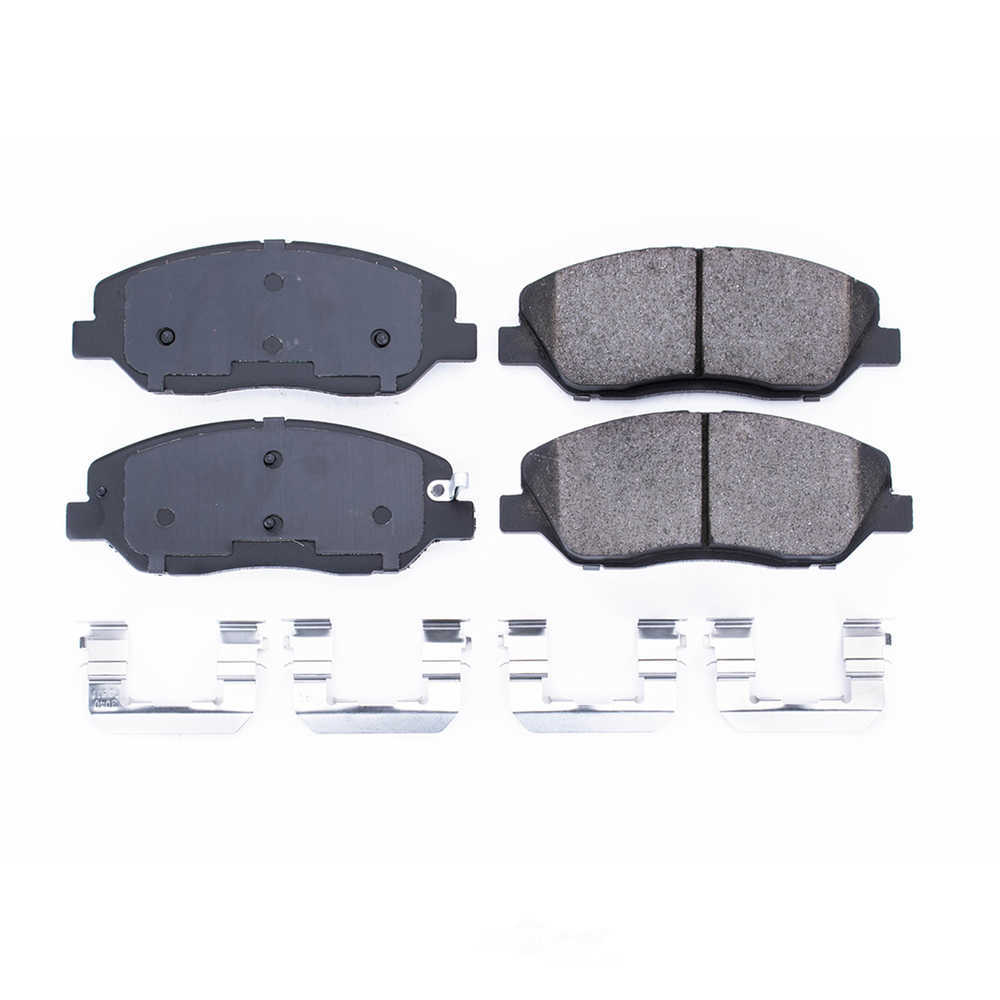 POWER STOP - Power Stop - Front Z17 Low-Dust Ceramic Brake Pads with Hardware (Front) - PWS 17-1202