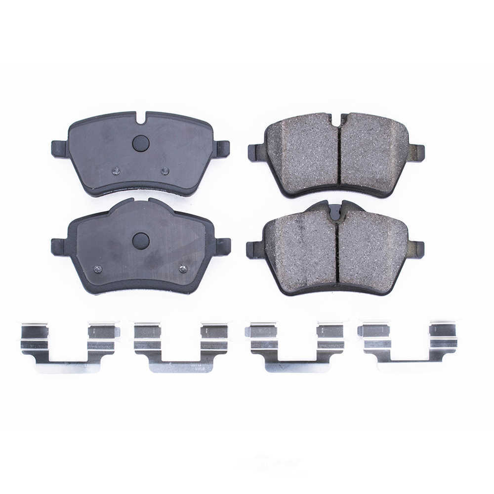 POWER STOP - Power Stop - Front Z17 Low-Dust Ceramic Brake Pads with Hardware (Front) - PWS 17-1204