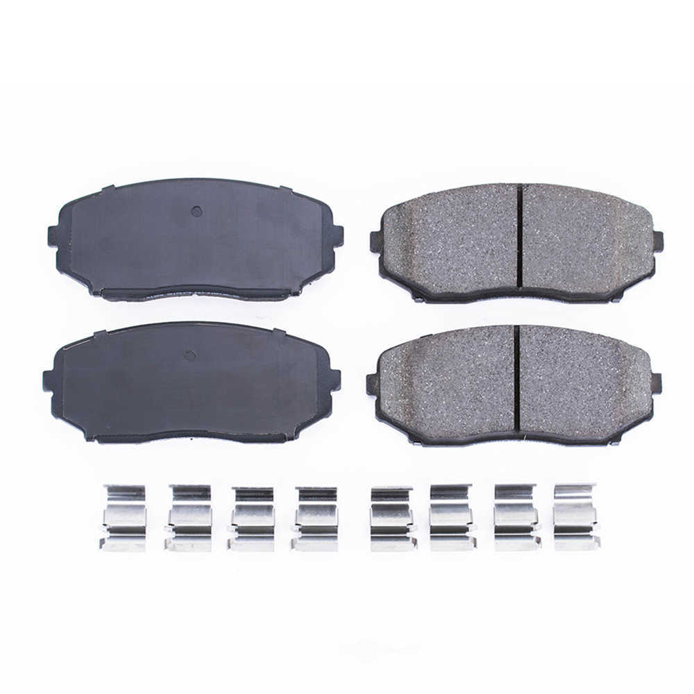 POWER STOP - Power Stop - Front Z17 Low-Dust Ceramic Brake Pads with Hardware (Front) - PWS 17-1258