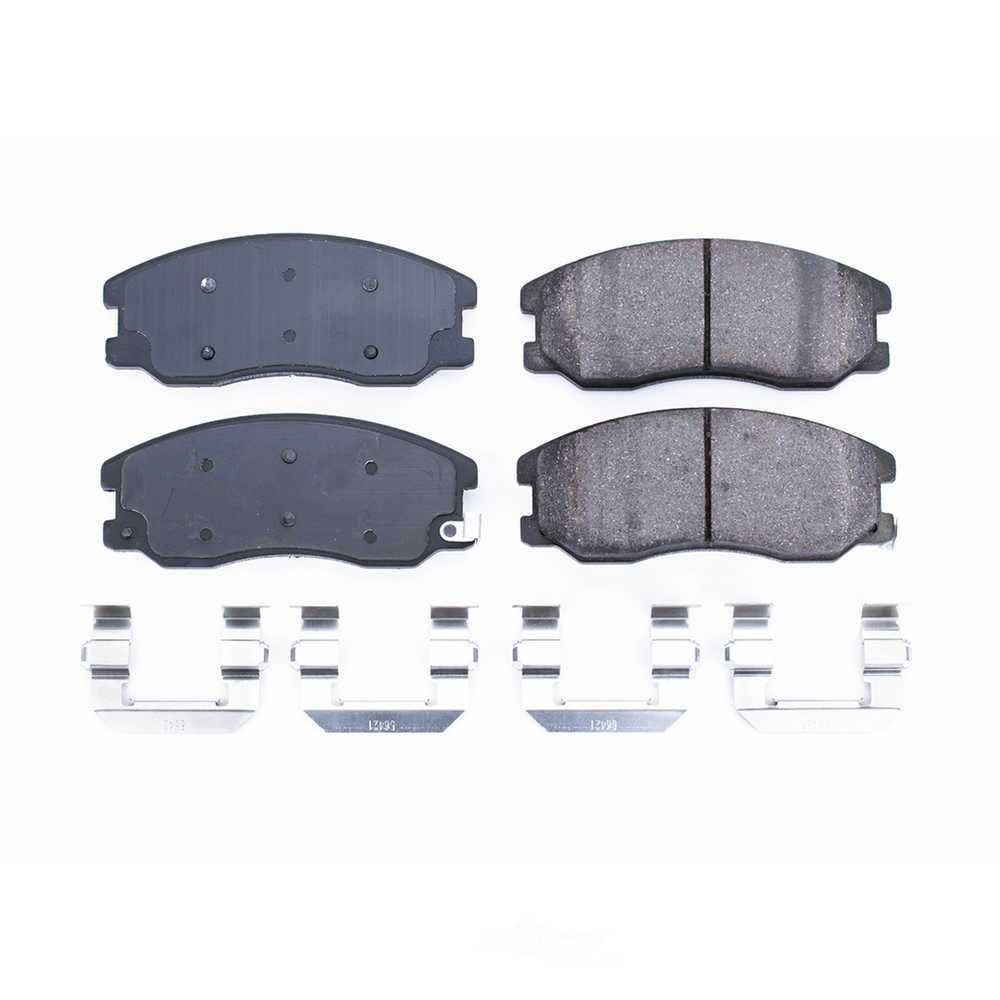 POWER STOP - Power Stop - Front Z17 Low-Dust Ceramic Brake Pads with Hardware (Front) - PWS 17-1264
