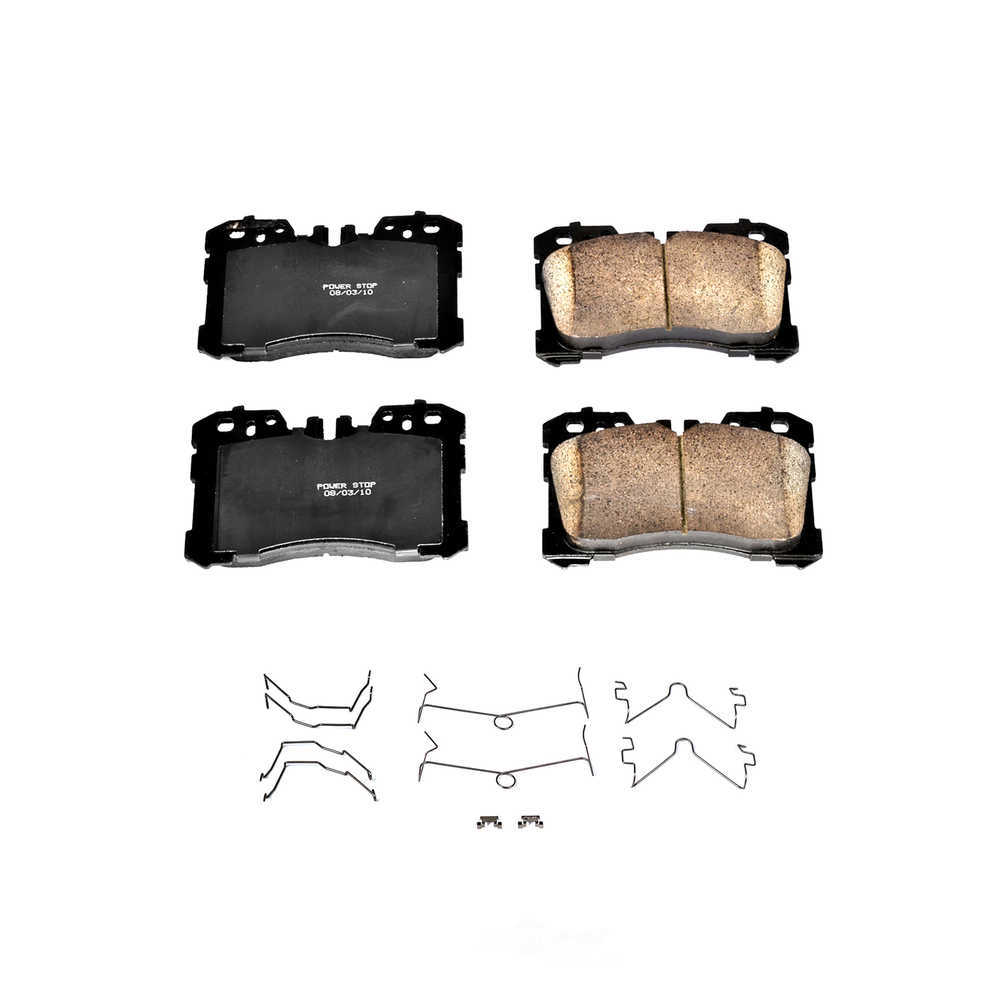 POWER STOP - Power Stop - Front Z17 Low-Dust Ceramic Brake Pads with Hardware (Front) - PWS 17-1282