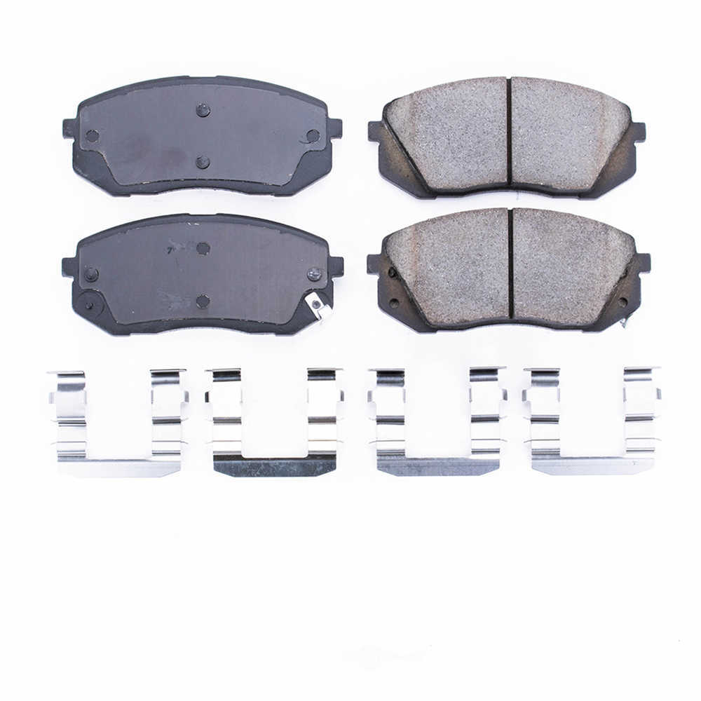 POWER STOP - Power Stop - Front Z17 Low-Dust Ceramic Brake Pads with Hardware (Front) - PWS 17-1295