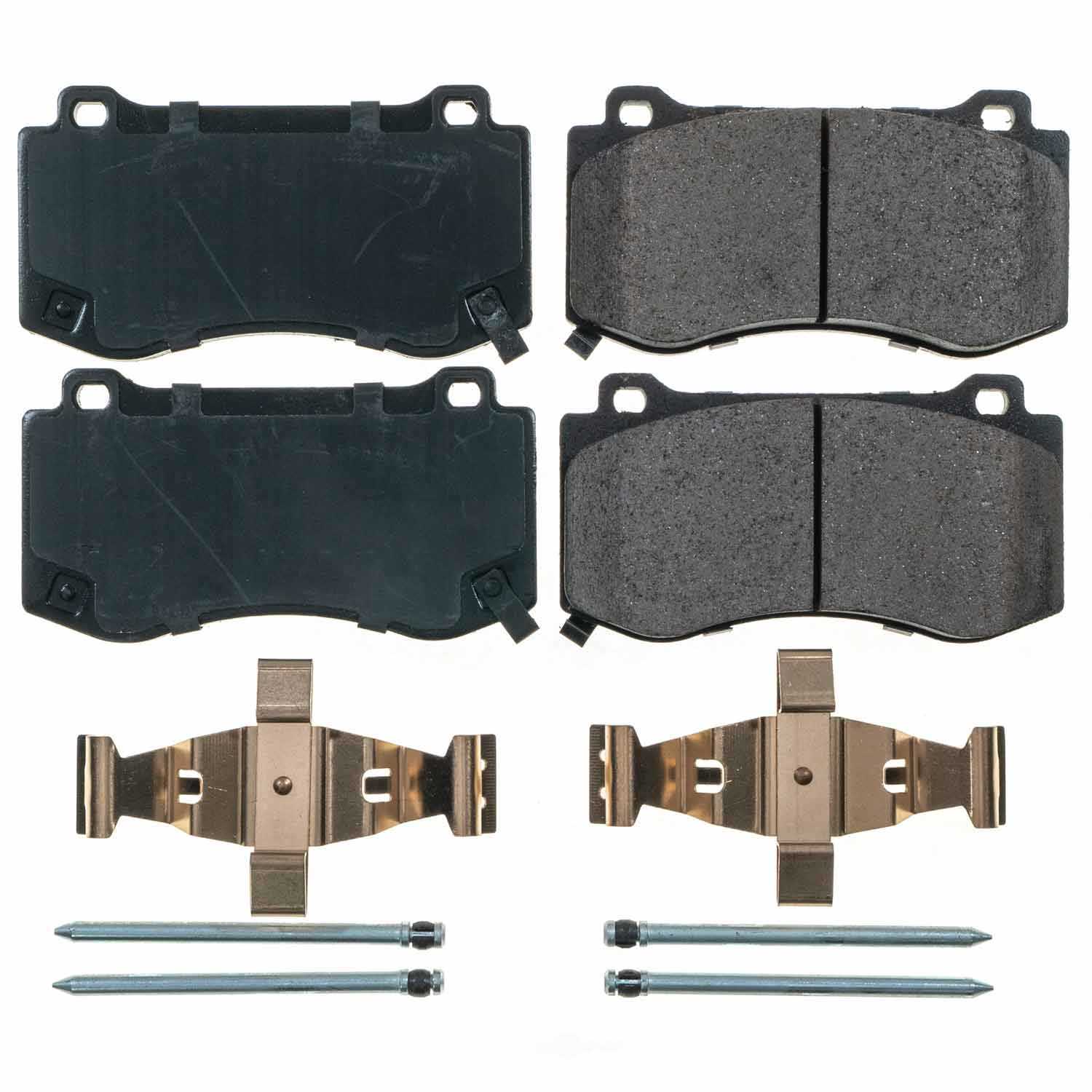 POWER STOP - Power Stop - Front Z17 Low-Dust Ceramic Brake Pads with Hardware (Front) - PWS 17-1298