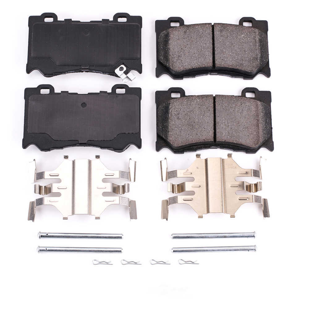 POWER STOP - Power Stop - Front Z17 Low-Dust Ceramic Brake Pads with Hardware (Front) - PWS 17-1346