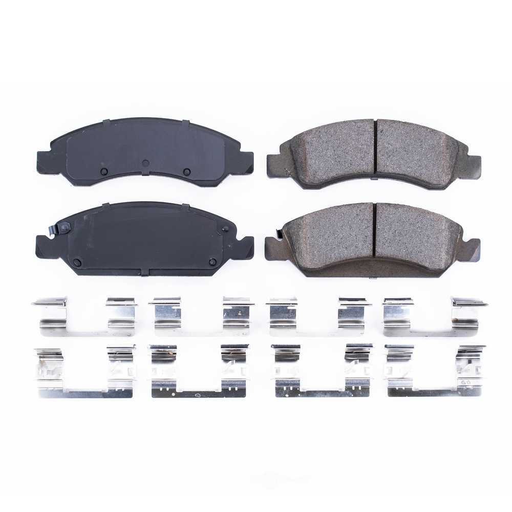 POWER STOP - Power Stop - Front Z17 Low-Dust Ceramic Brake Pads with Hardware (Front) - PWS 17-1363