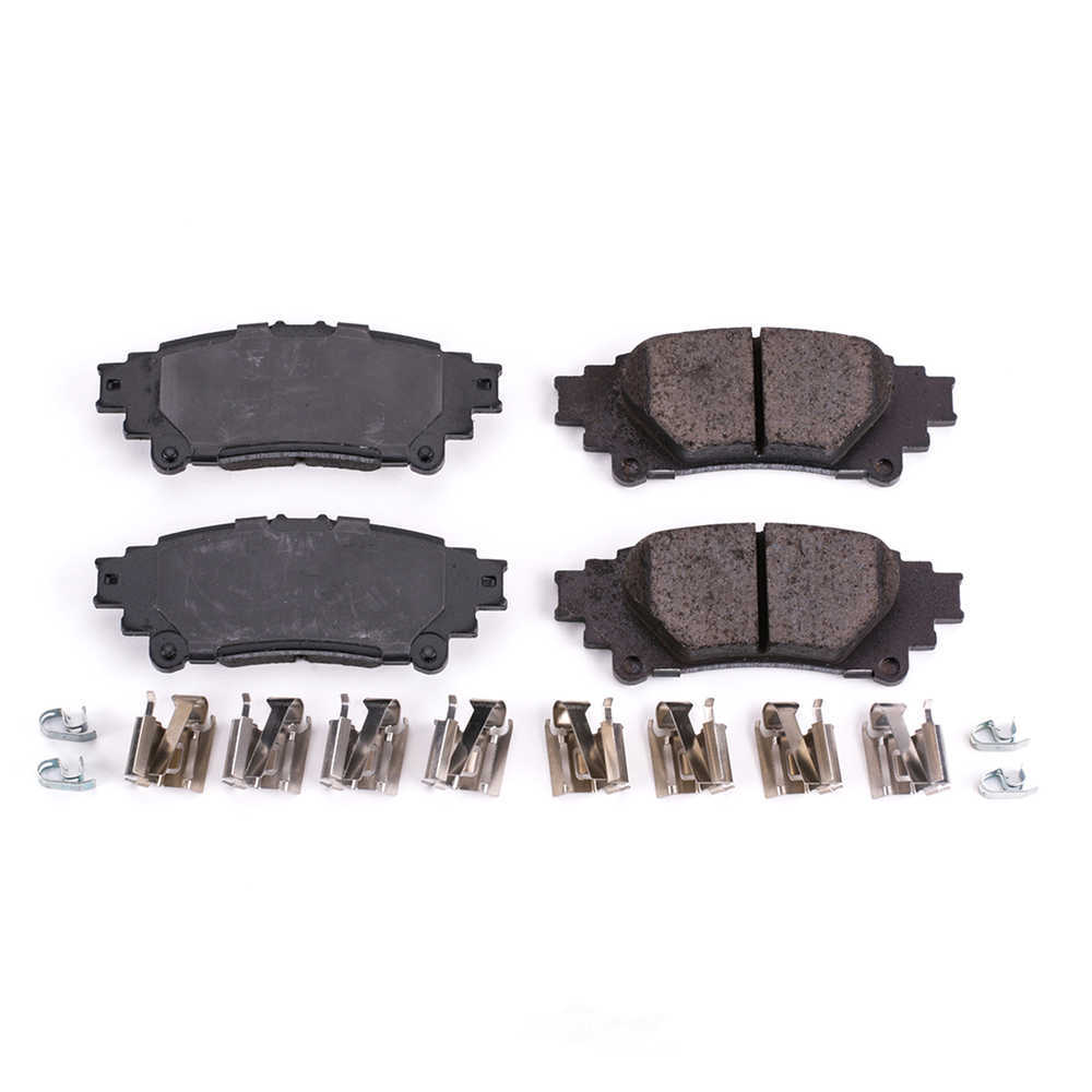 POWER STOP - Power Stop - Rear Z17 Low-Dust Ceramic Brake Pads with Hardware (Rear) - PWS 17-1391A