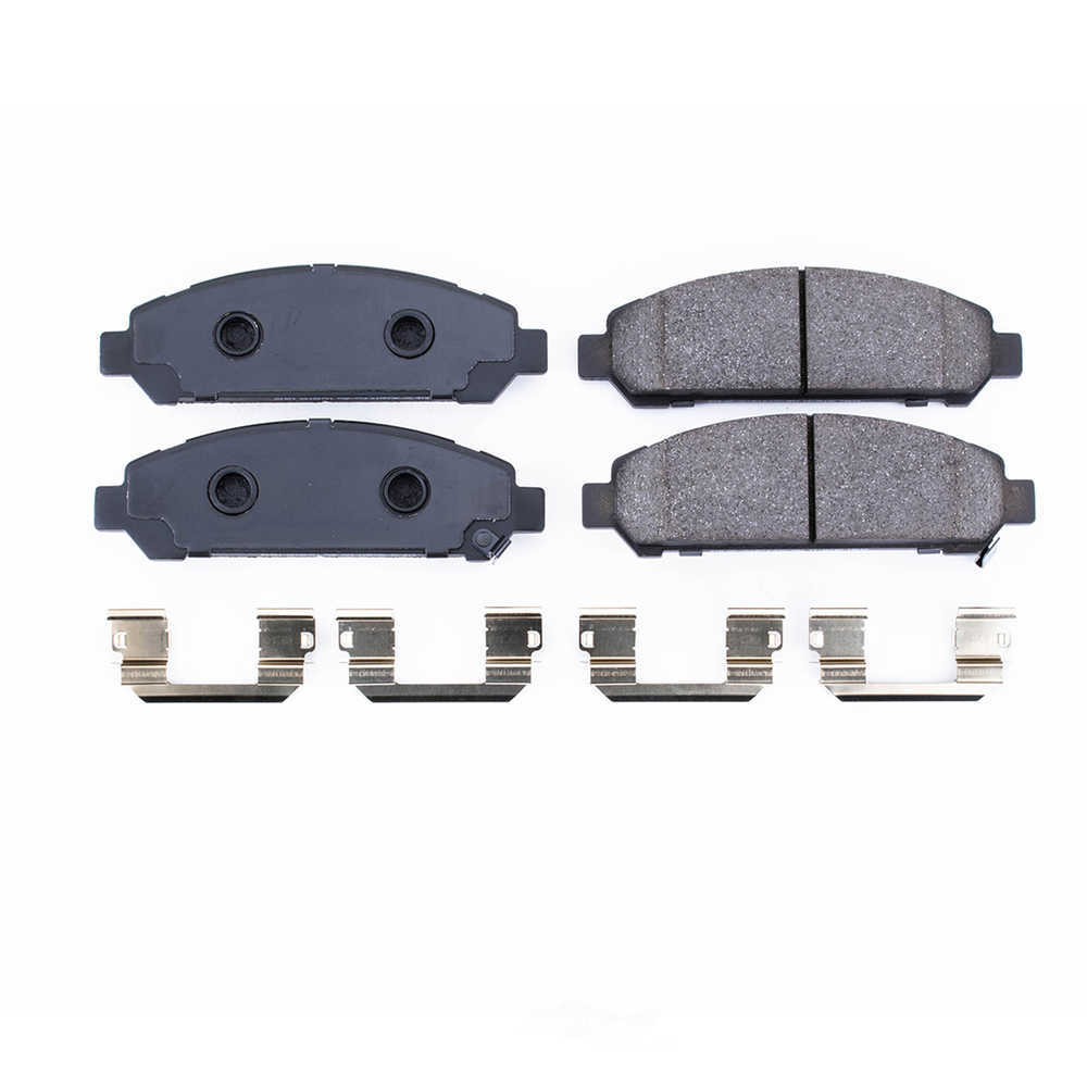 POWER STOP - Power Stop - Front Z17 Low-Dust Ceramic Brake Pads with Hardware (Front) - PWS 17-1401