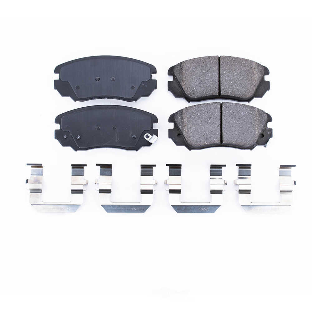 POWER STOP - Power Stop - Front Z17 Low-Dust Ceramic Brake Pads with Hardware (Front) - PWS 17-1421