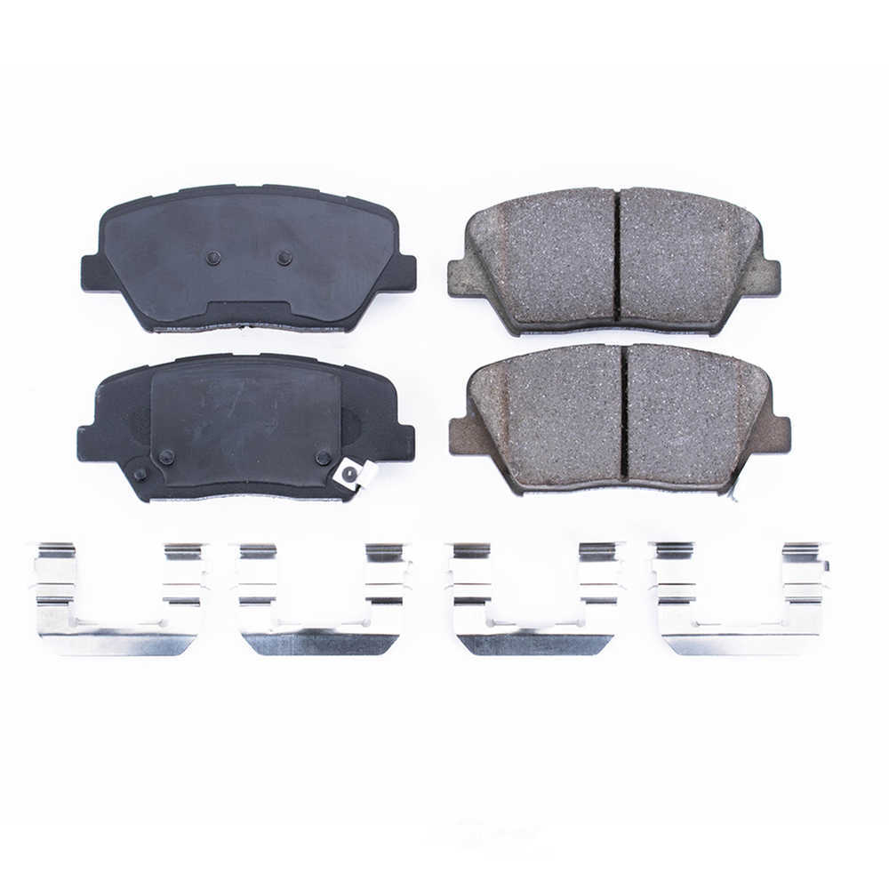 POWER STOP - Power Stop - Front Z17 Low-Dust Ceramic Brake Pads with Hardware (Front) - PWS 17-1432