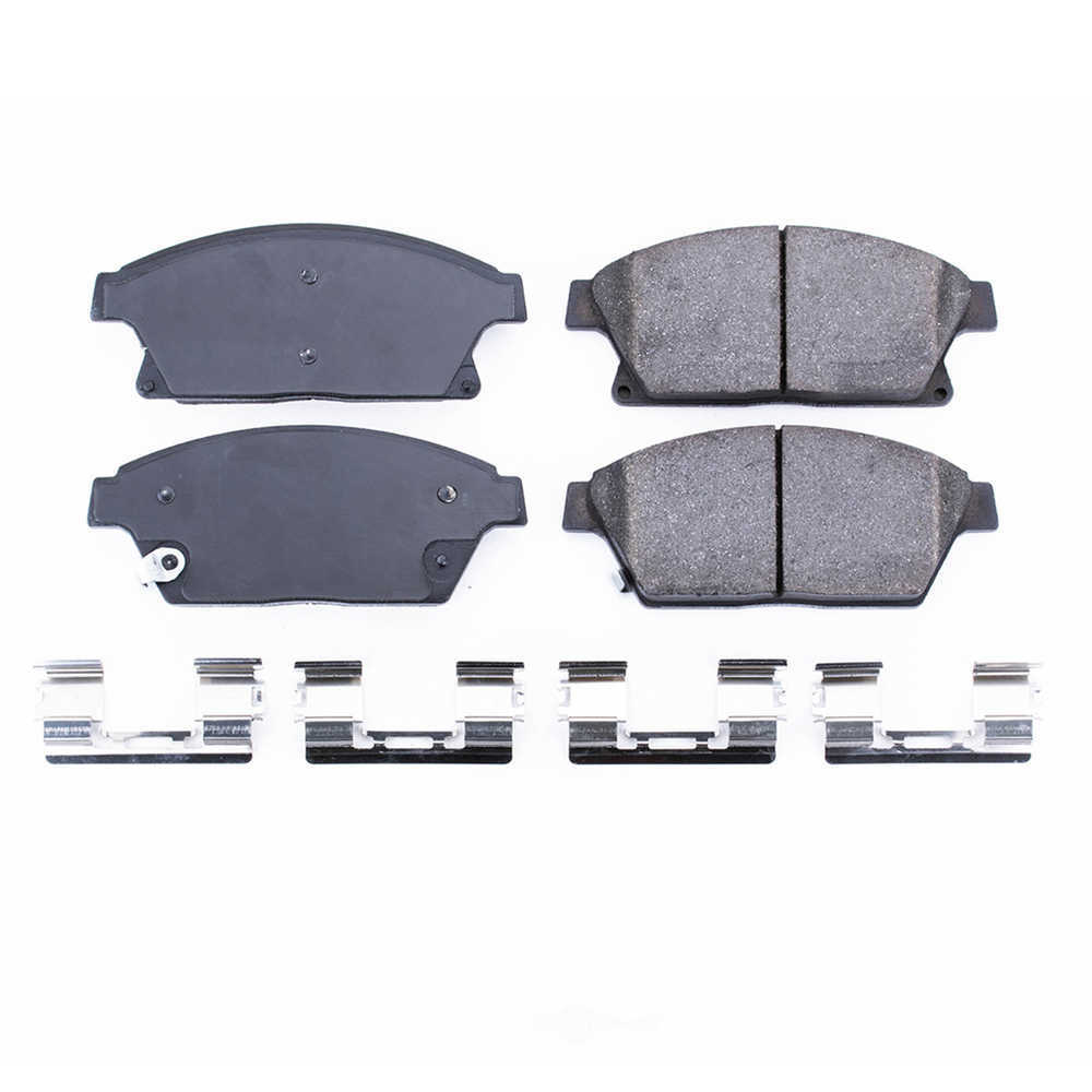 POWER STOP - Power Stop - Front Z17 Low-Dust Ceramic Brake Pads with Hardware (Front) - PWS 17-1467