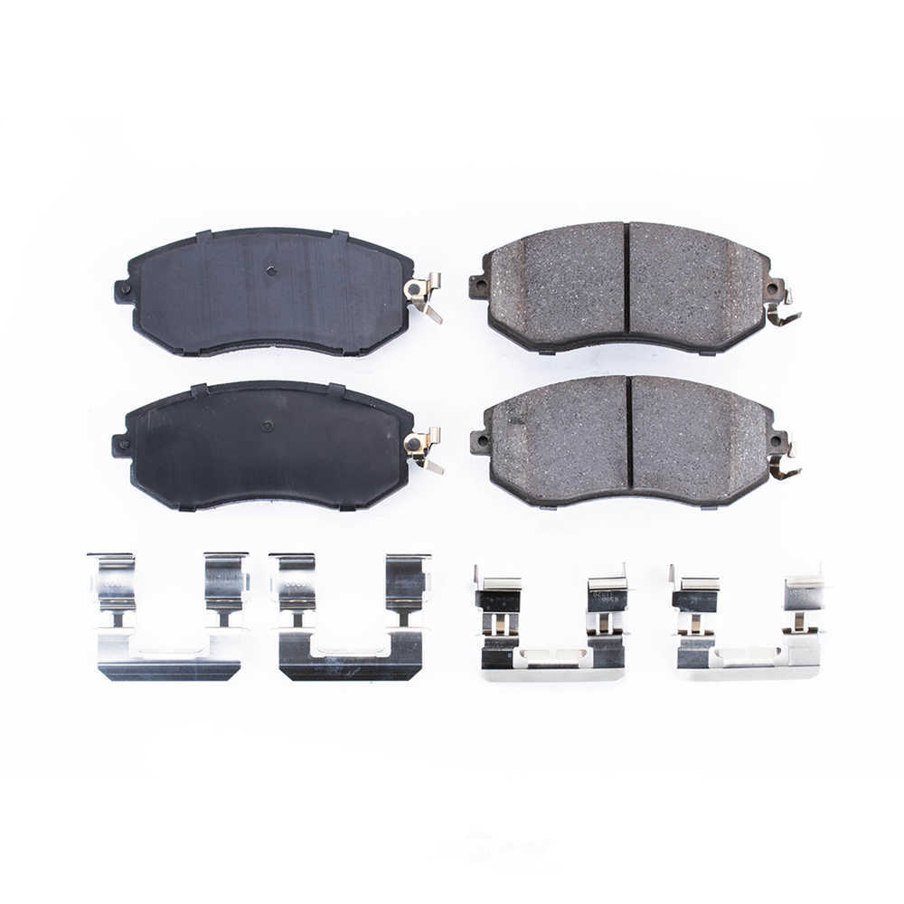 POWER STOP - Power Stop - Front Z17 Low-Dust Ceramic Brake Pads with Hardware (Front) - PWS 17-1539