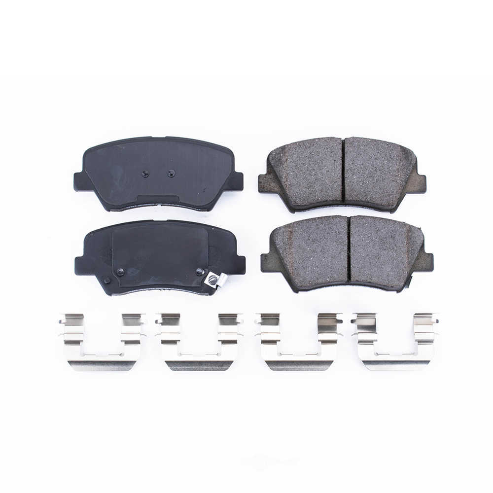 POWER STOP - Power Stop - Front Z17 Low-Dust Ceramic Brake Pads with Hardware (Front) - PWS 17-1543