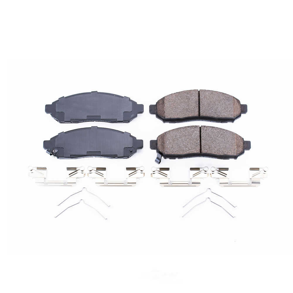 POWER STOP - Power Stop - Front Z17 Low-Dust Ceramic Brake Pads with Hardware (Front) - PWS 17-1548