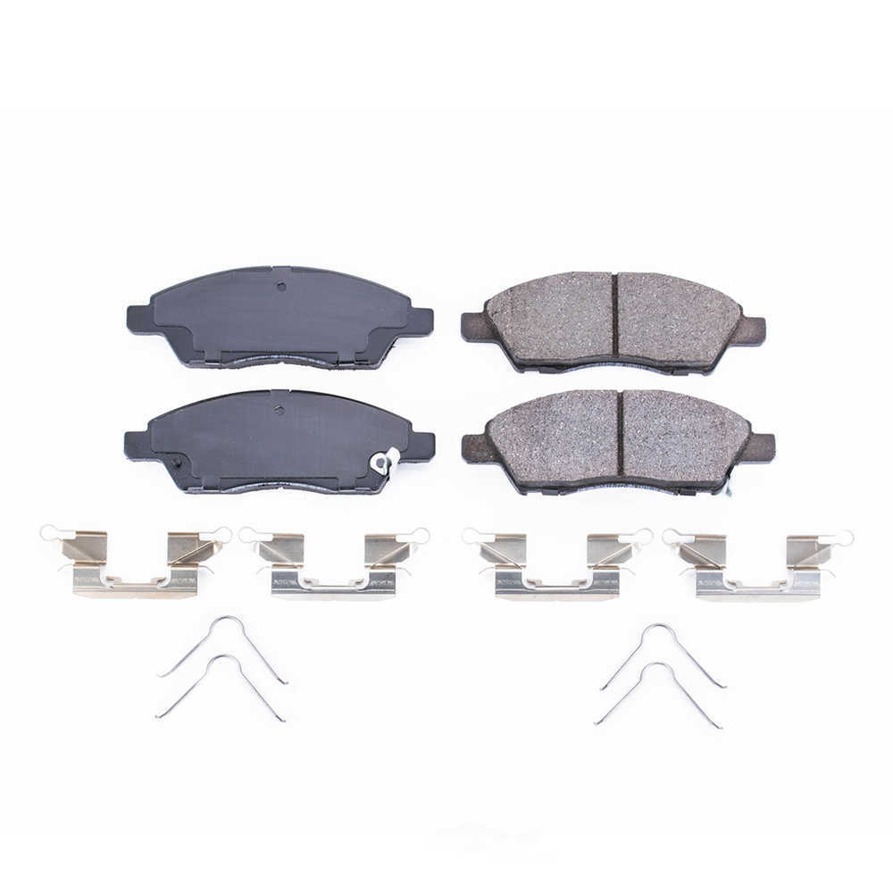 POWER STOP - Power Stop - Front Z17 Low-Dust Ceramic Brake Pads with Hardware (Front) - PWS 17-1592