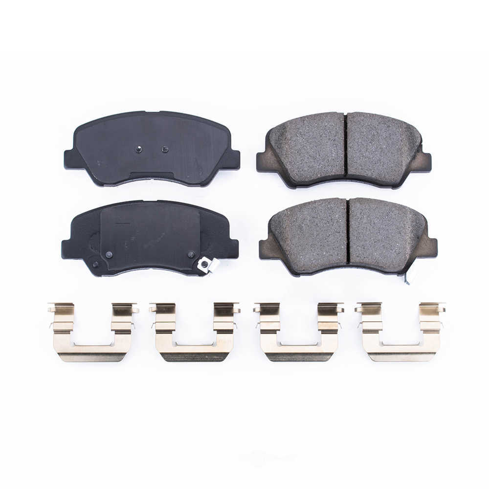 POWER STOP - Power Stop - Front Z17 Low-Dust Ceramic Brake Pads with Hardware (Front) - PWS 17-1593
