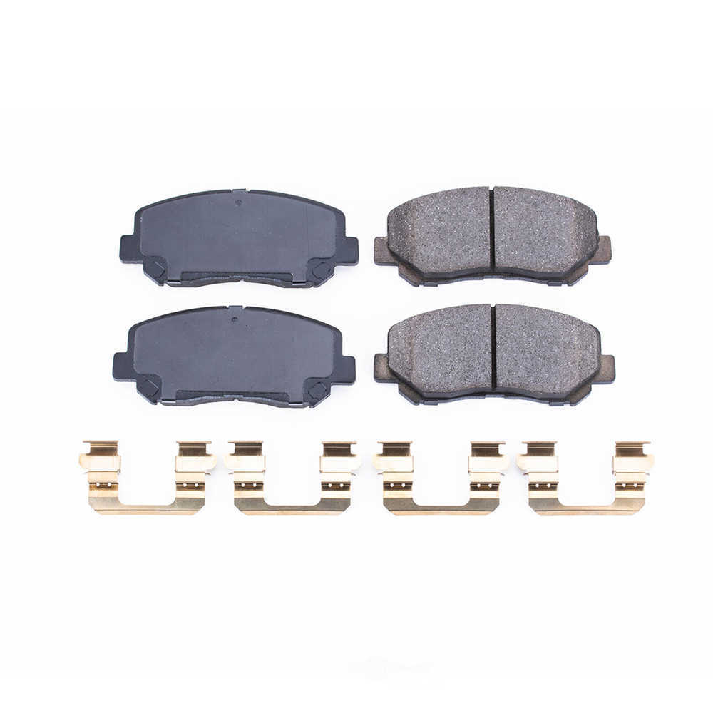 POWER STOP - Power Stop - Front Z17 Low-Dust Ceramic Brake Pads with Hardware (Front) - PWS 17-1623