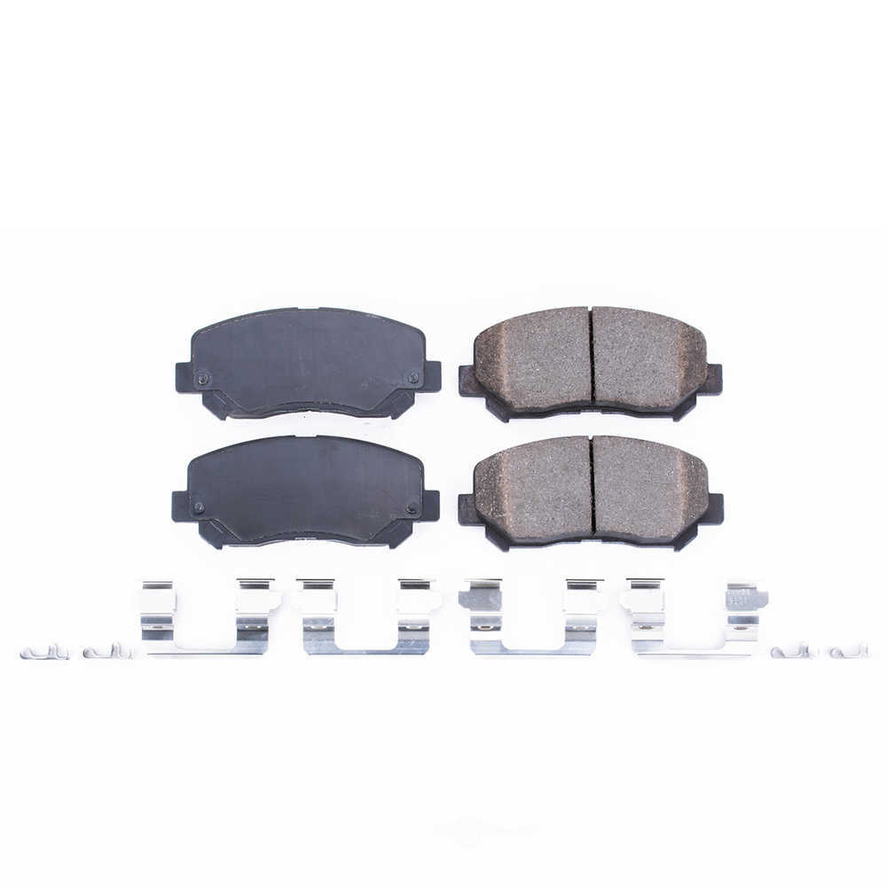 POWER STOP - Power Stop - Front Z17 Low-Dust Ceramic Brake Pads with Hardware (Front) - PWS 17-1640A