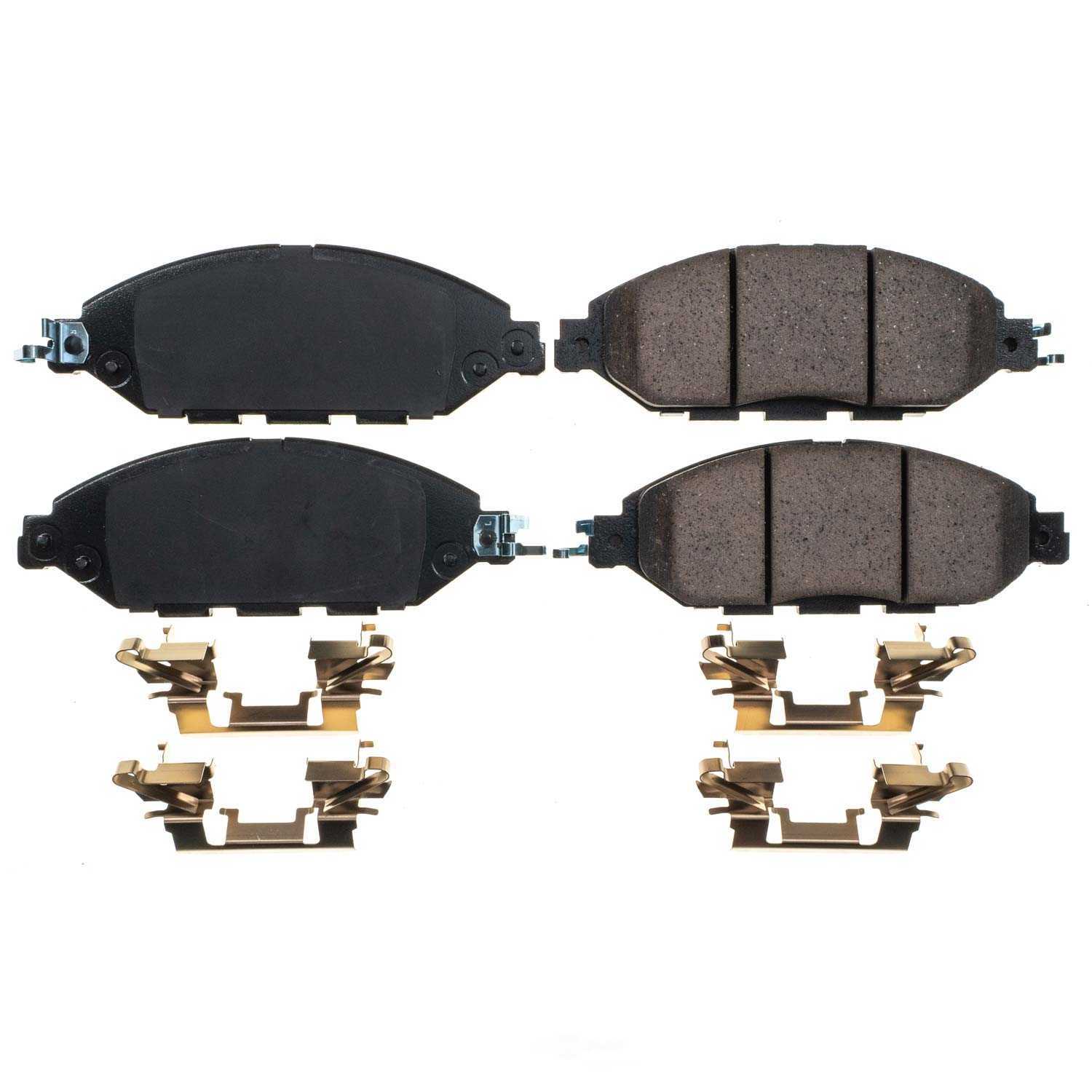 POWER STOP - Power Stop - Front Z17 Low-Dust Ceramic Brake Pads with Hardware (Front) - PWS 17-1649