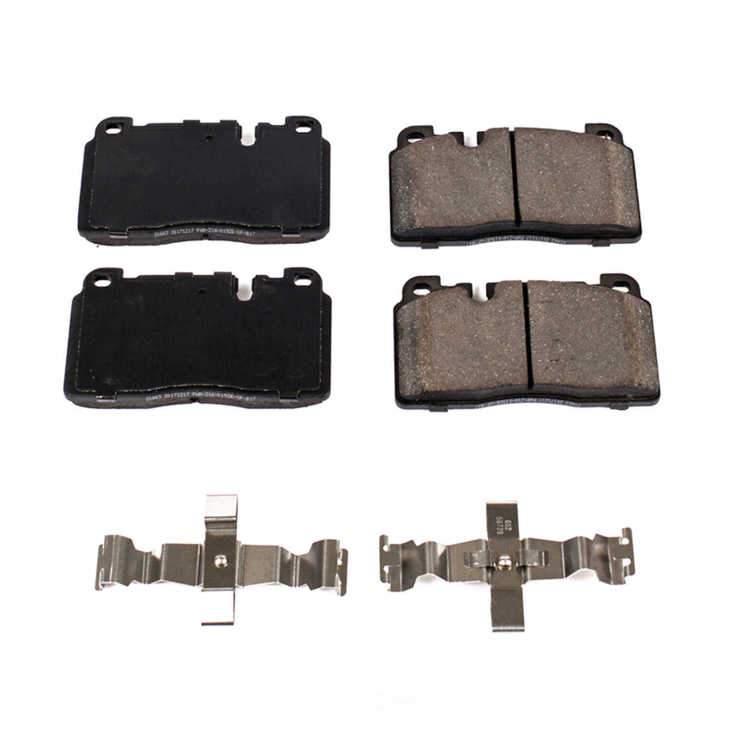 POWER STOP - Power Stop - Front Z17 Low-Dust Ceramic Brake Pads with Hardware (Front) - PWS 17-1663