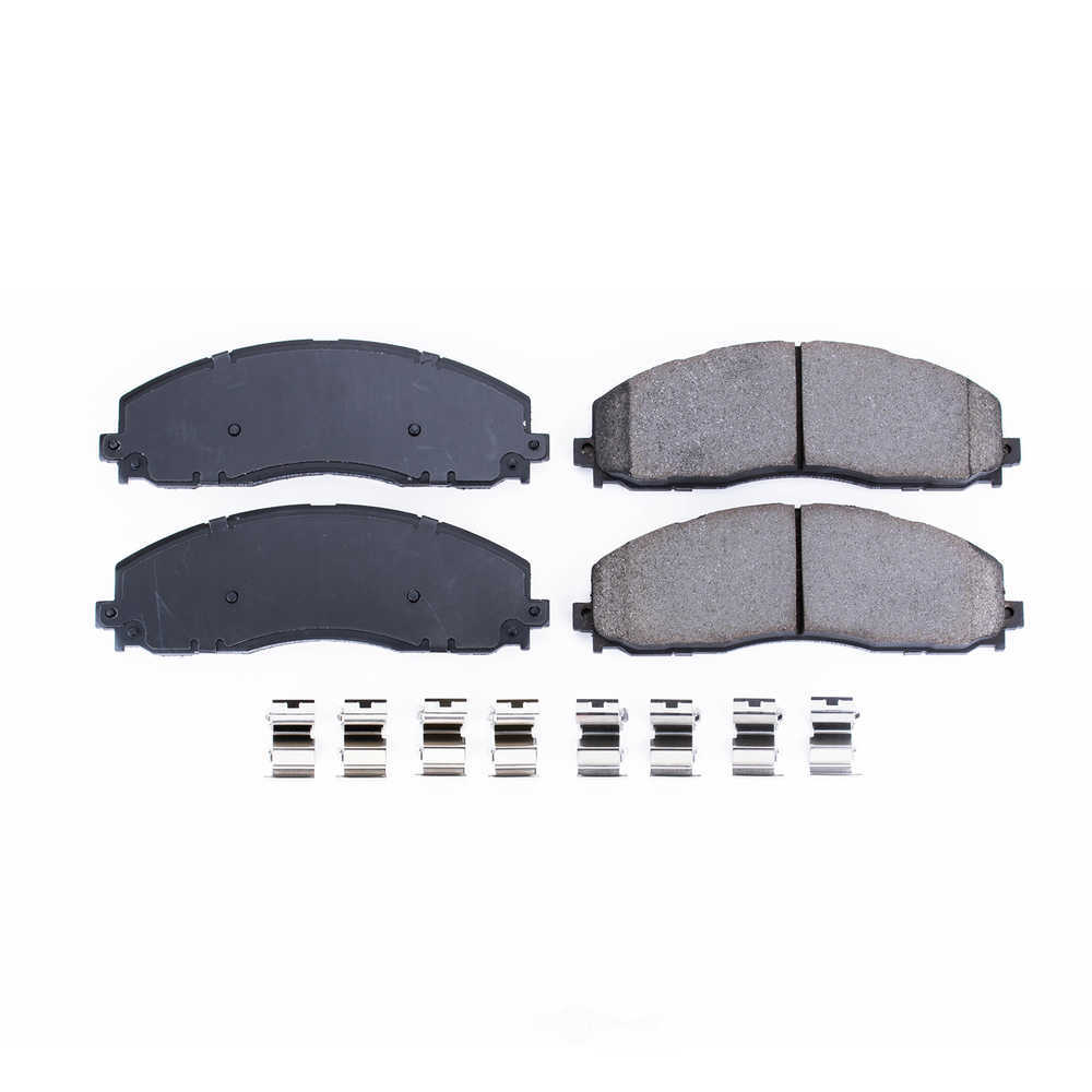 POWER STOP - Power Stop - Front Z17 Low-Dust Ceramic Brake Pads with Hardware (Front) - PWS 17-1680